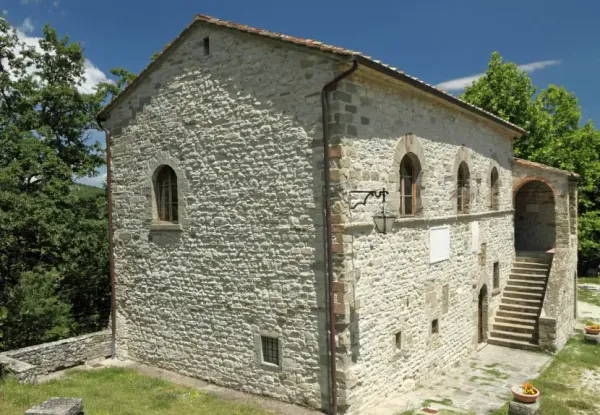 View of historic buildings in Caprese Michelangelo